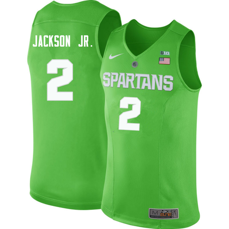 Men Michigan State Spartans #2 Jaren Jackson Jr. NCAA Nike Authentic Green College Stitched Basketball Jersey FJ41S46GS